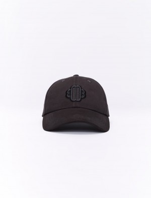 Maje Bavlněné Baseball Cap With Clover Logo Černé | CZ_P17119