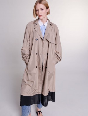 Maje Contrast Trench Mole | CZ_M74269