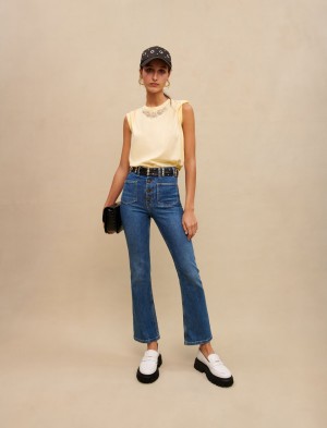 Maje Double-pocket Jeans With A Slight Flare Blankyt | CZ_M10641