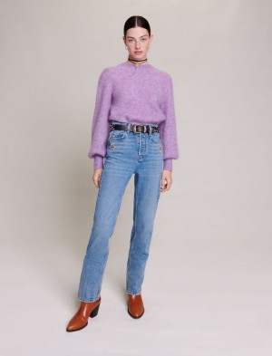 Maje Rovný-leg Jeans Blankyt | CZ_M44791