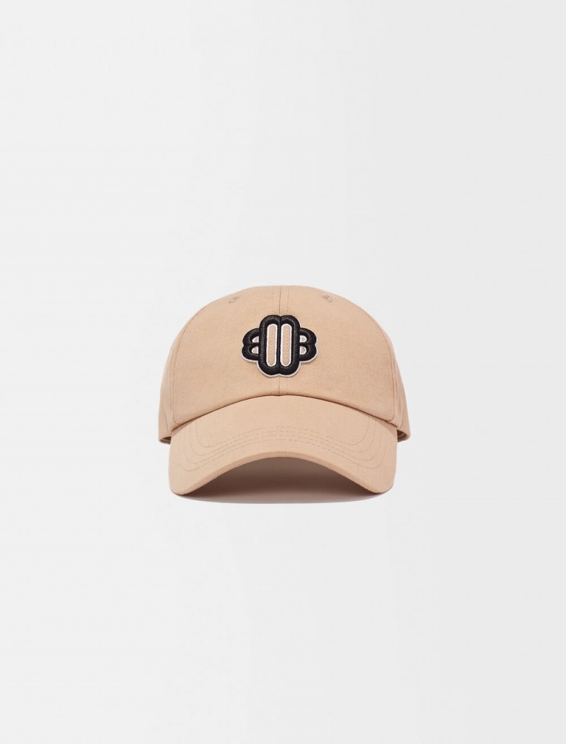 Maje Bavlněné Baseball Cap With Clover Logo Béžový | CZ_M12113