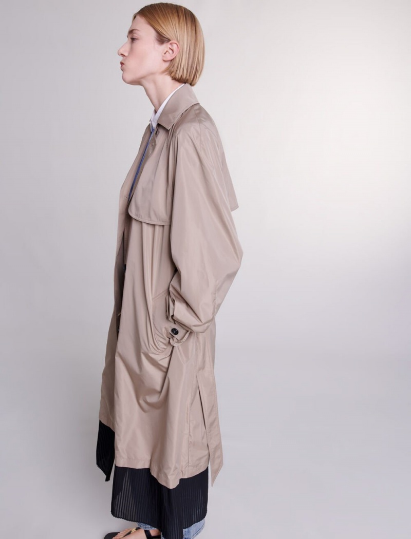 Maje Contrast Trench Mole | CZ_M74269