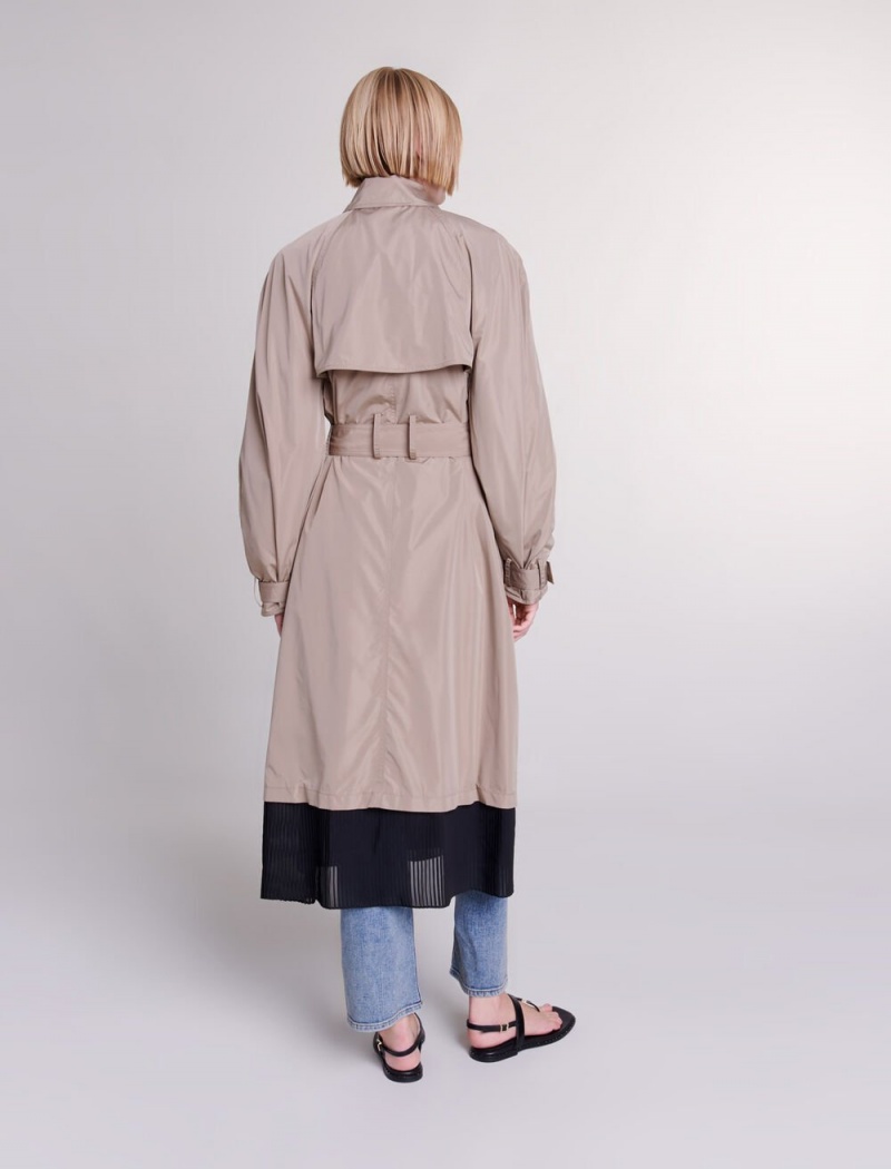 Maje Contrast Trench Mole | CZ_M74269