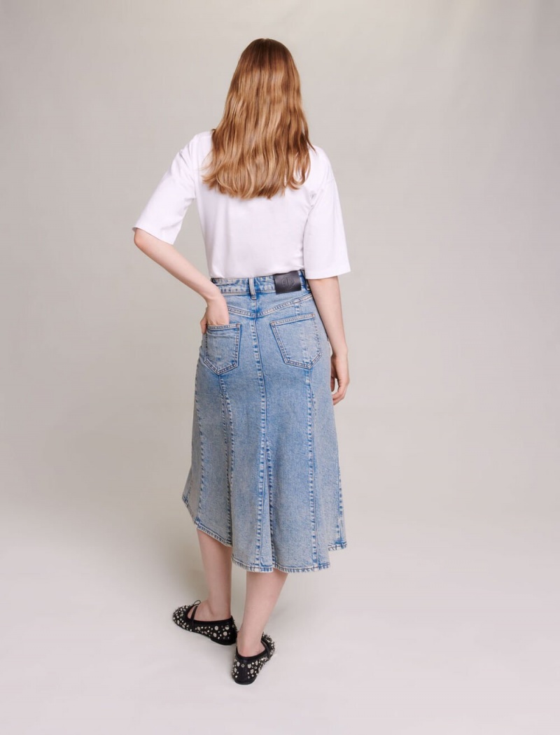 Maje Denim Midi Blankyt | CZ_M42374