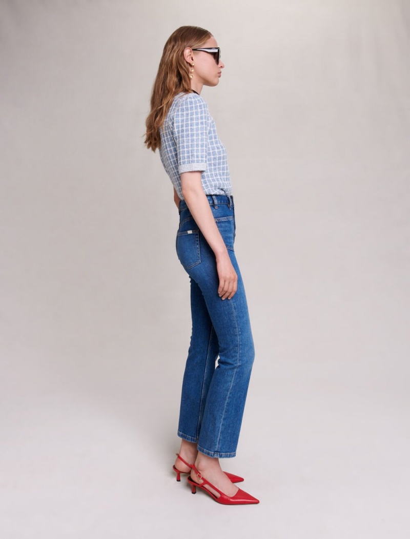 Maje Double-pocket Jeans With A Slight Flare Blankyt | CZ_M10641