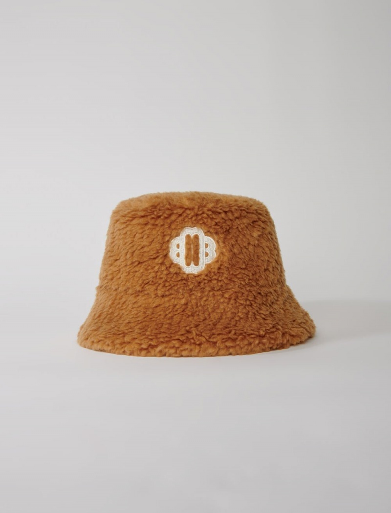 Maje Fake Fur Clover Bucket Camel | CZ_M38107