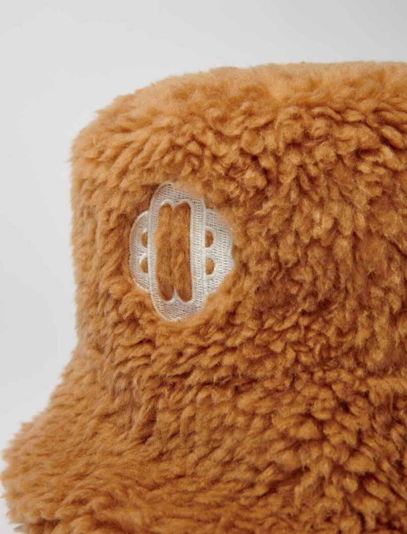 Maje Fake Fur Clover Bucket Camel | CZ_M38107