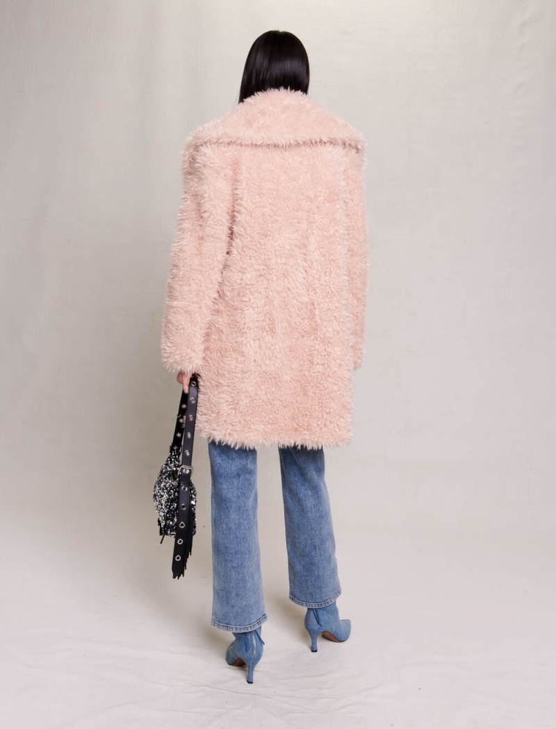 Maje Faux Fur Růžové | CZ_M85231