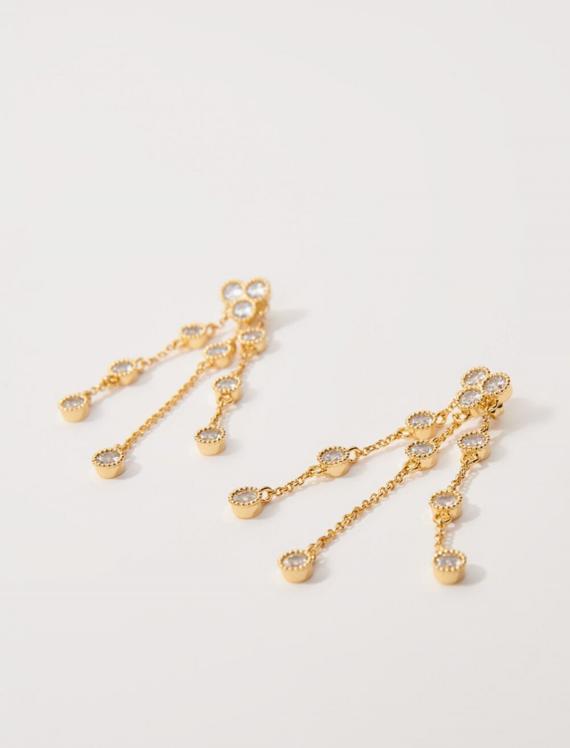 Maje Gold-plated Recycled Brass Earrings Zlaté | CZ_M77280