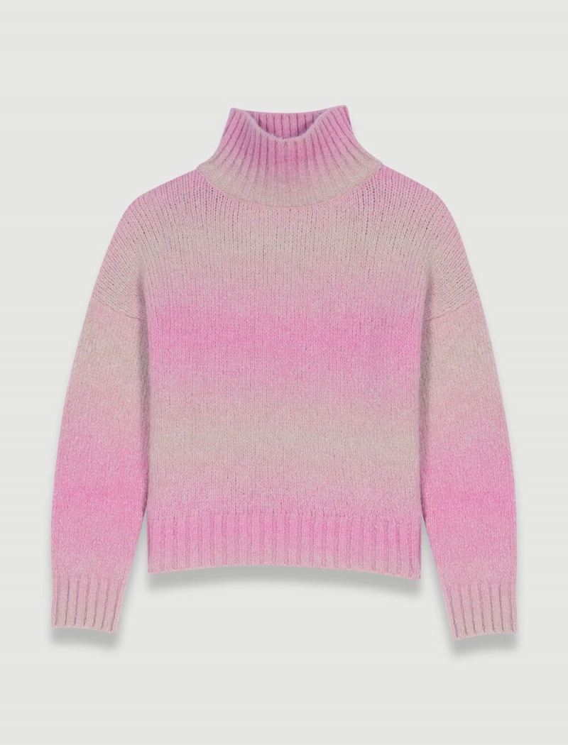 Maje Gradient Knit Jumper Růžové | CZ_M82380