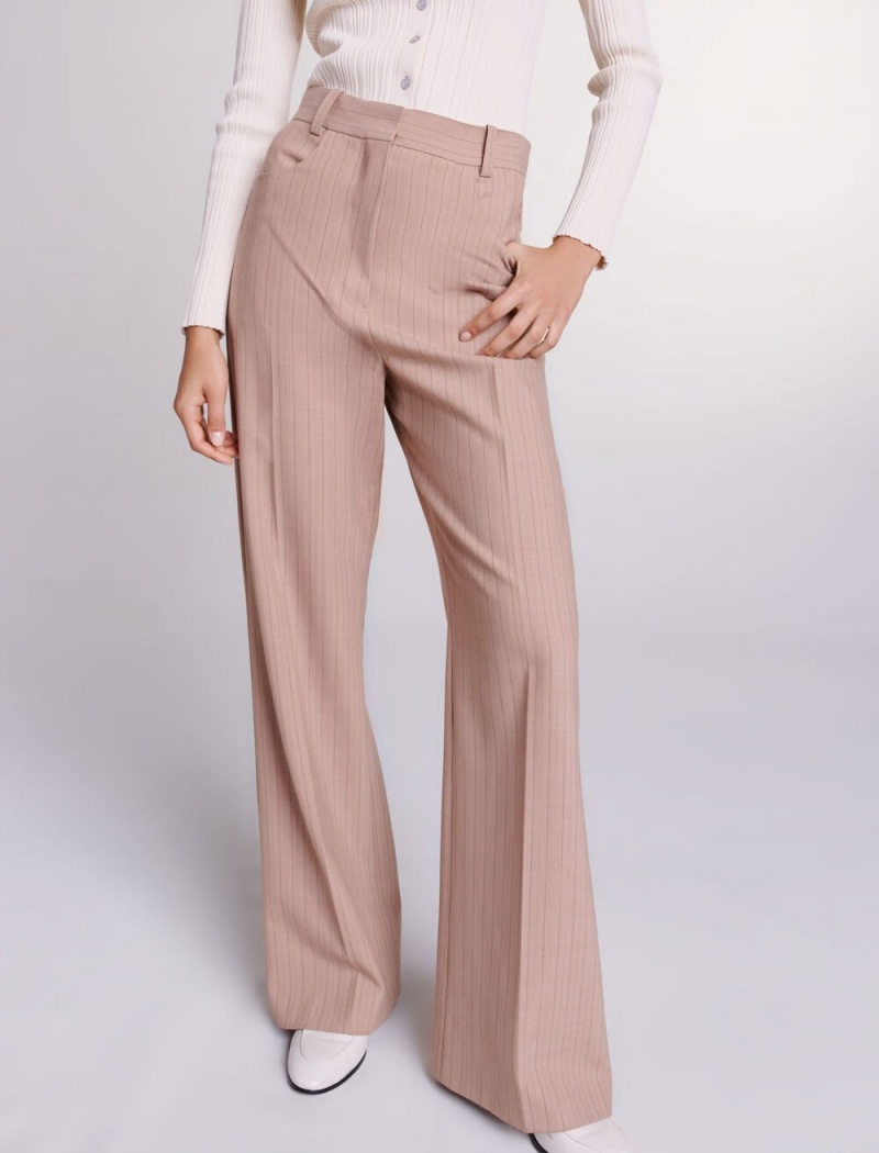 Maje High-waisted Trousers Béžový | CZ_M32056