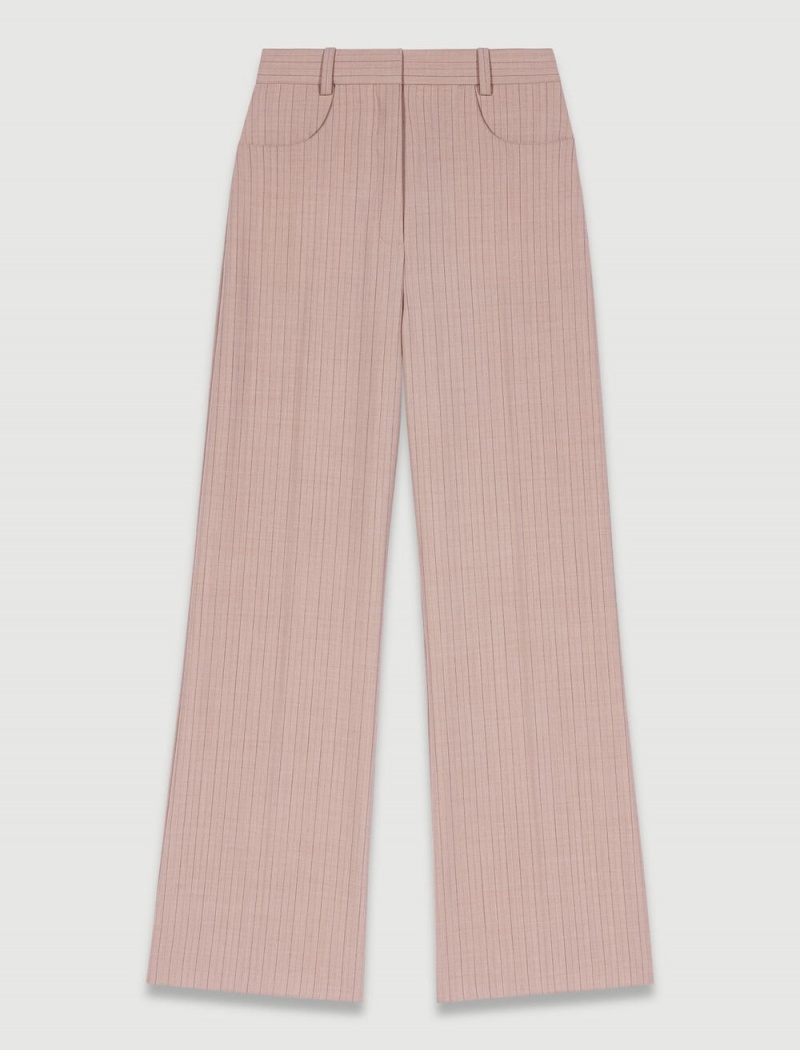 Maje High-waisted Trousers Béžový | CZ_M32056