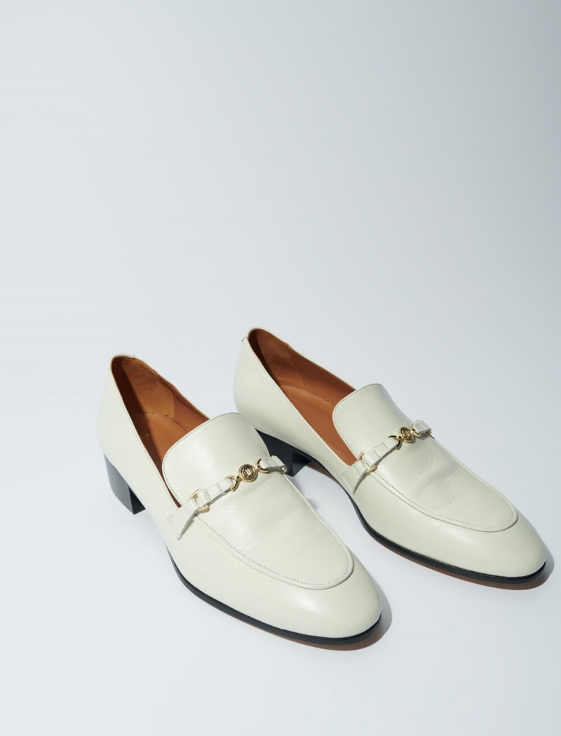 Maje Læder Loafers Ecru | CZ_M13346