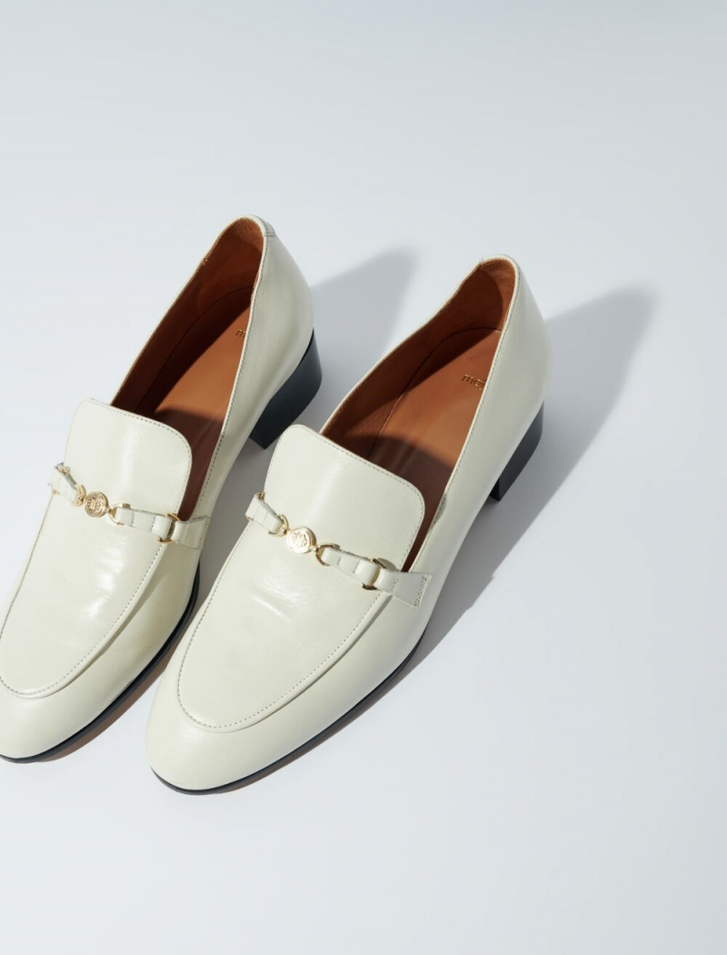 Maje Læder Loafers Ecru | CZ_M13346