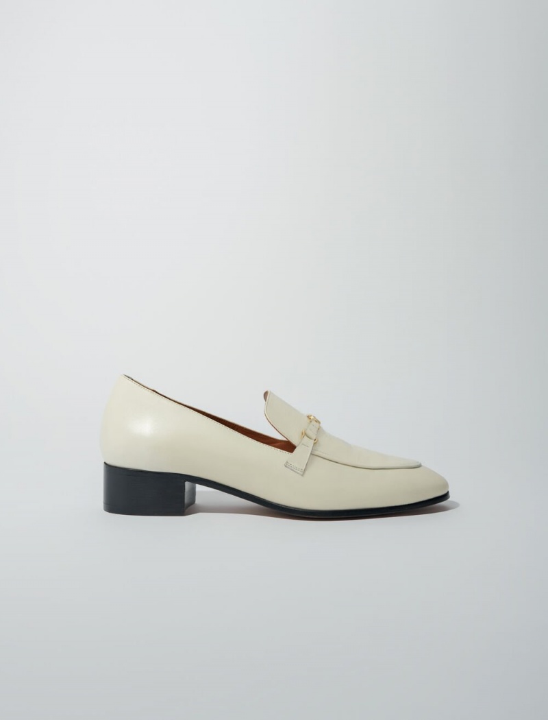 Maje Læder Loafers Ecru | CZ_M13346