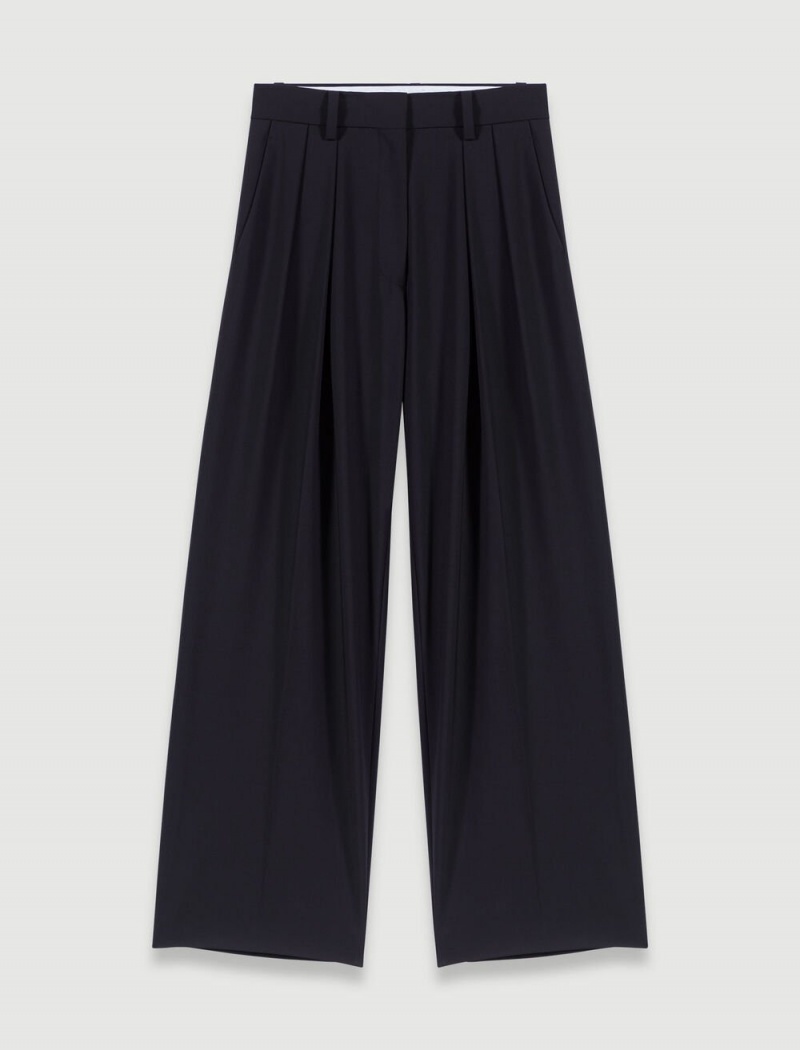 Maje Oversize Boyish Trousers Černé | CZ_M77058