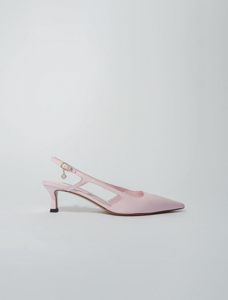 Maje Pointed Læder Pumps Růžové | CZ_M82035