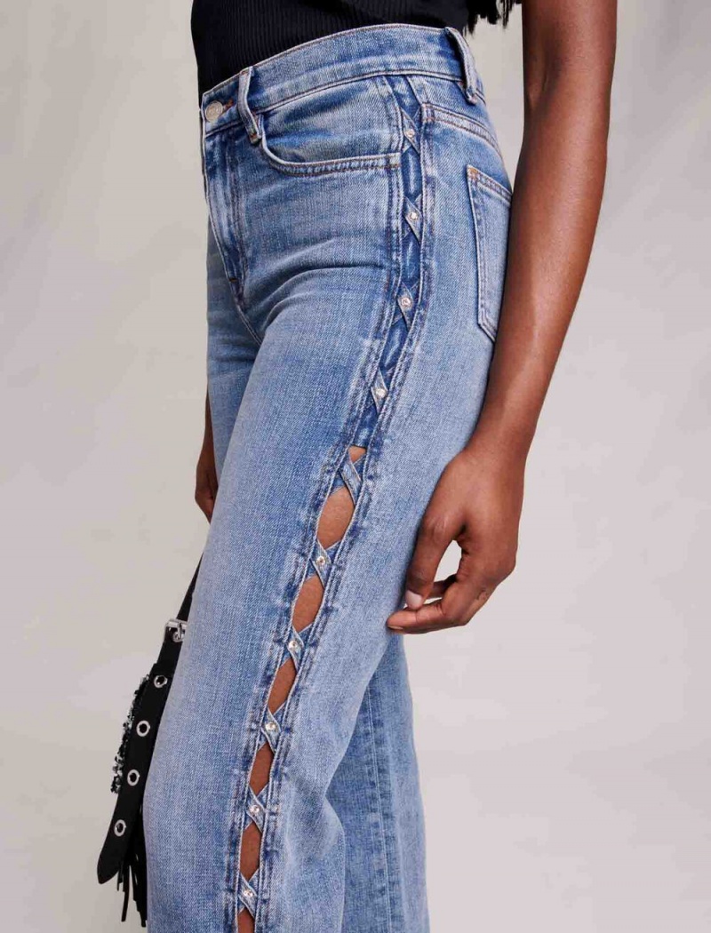 Maje Rovný-leg Jeans Blankyt | CZ_M44367