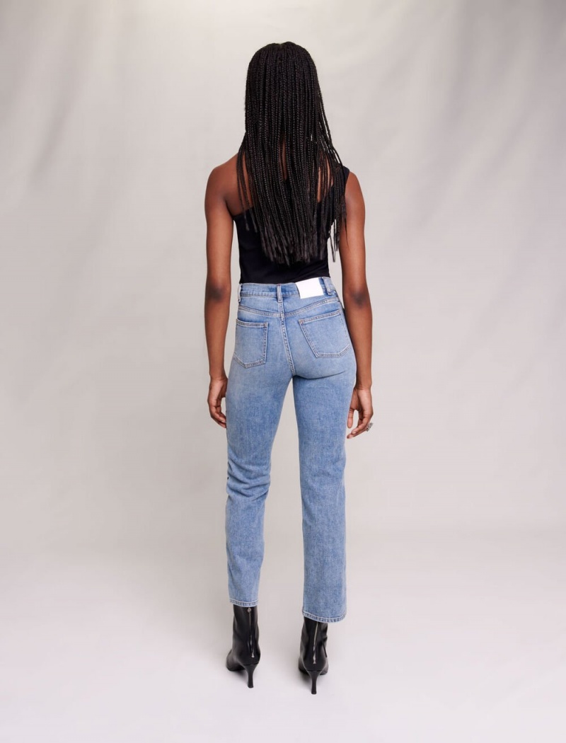 Maje Rovný-leg Jeans Blankyt | CZ_M44367