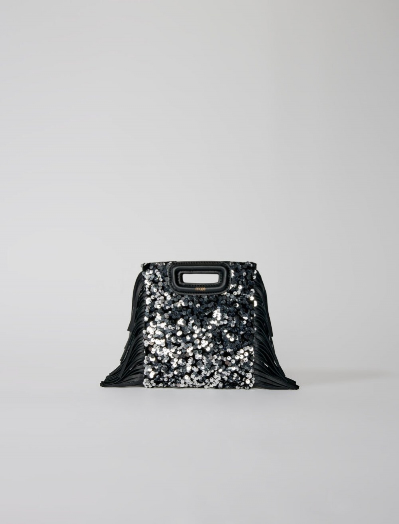 Maje Sequin Mini Černé | CZ_M18623