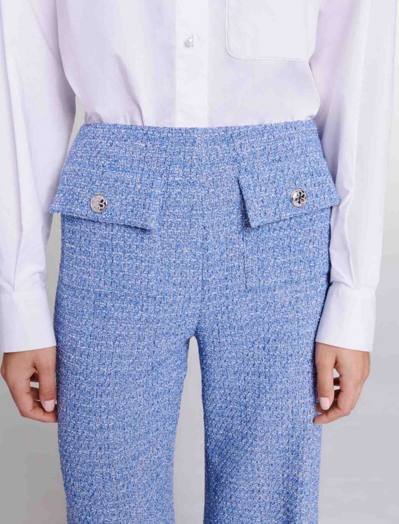 Maje Tweed Trousers Blankyt | CZ_M99032