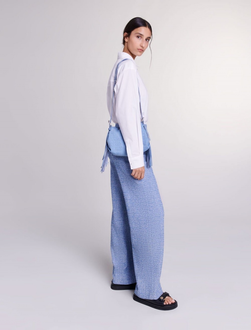 Maje Tweed Trousers Blankyt | CZ_M99032