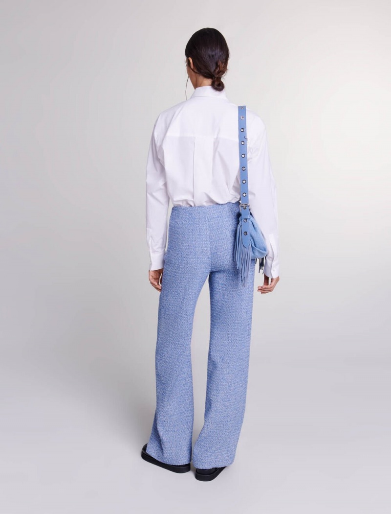 Maje Tweed Trousers Blankyt | CZ_M99032